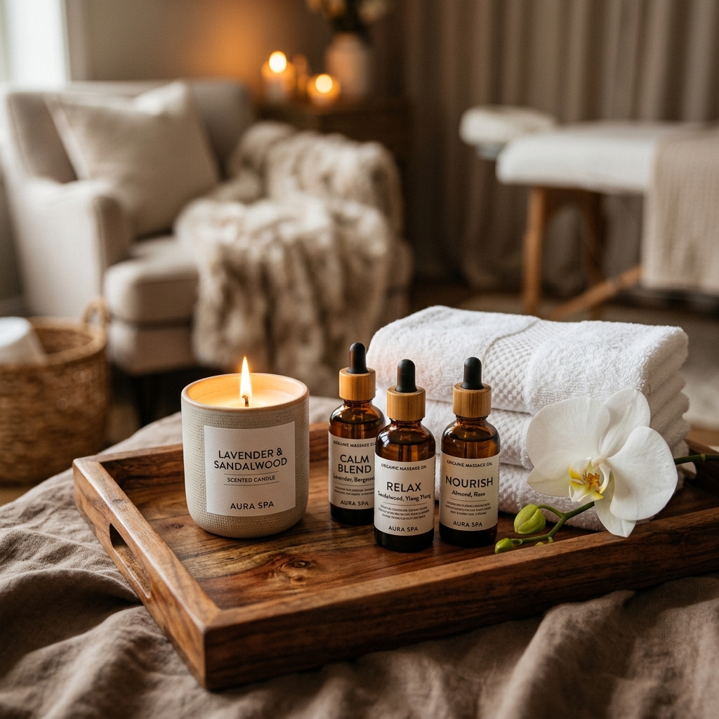 Luxury Massage Aromatherapy Setup