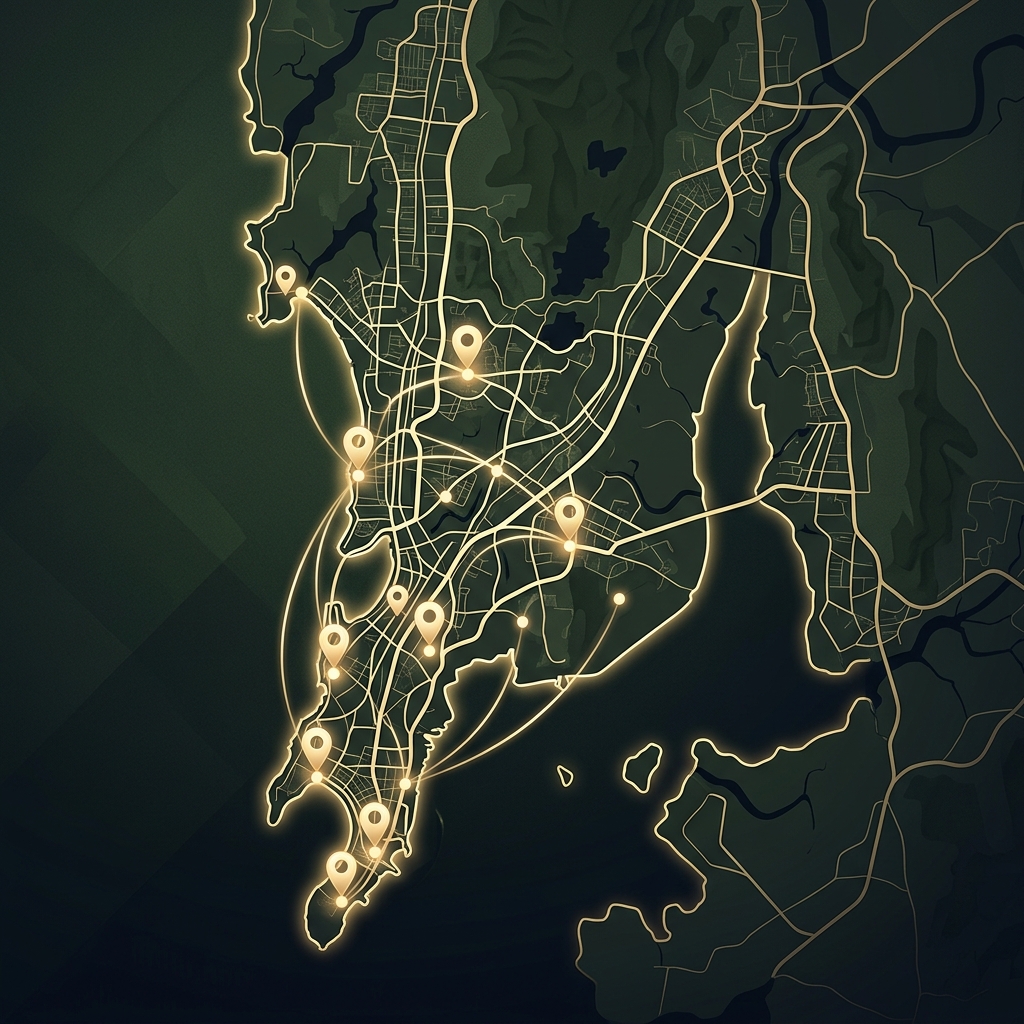 Aethera Mumbai Spa Outcall Coverage Map